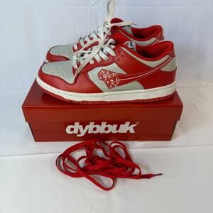 Dybbuk Lucky 7 Red / Gray Dice Sneakers Men’s Size 9 With Box Extra Laces